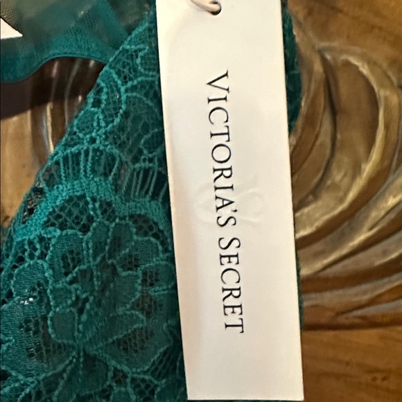 NEW Victoria's Secret Lace Up Unlined Wicked Green Teddy  Bodysuit Lingerie M - Picture 3 of 16